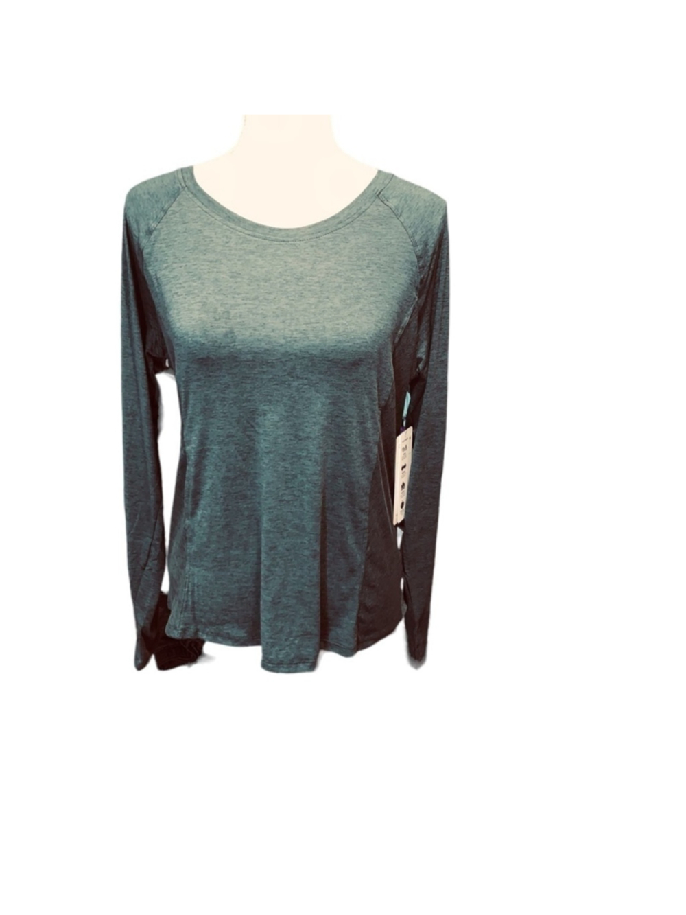 RBX long sleeve light weight dark blue green tee-size l wm24